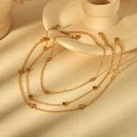 Gold color / 1 Piece Sweet Simple Style Stainless Steel  Gold Color Inlay Zircons Women's Anklets Picture2